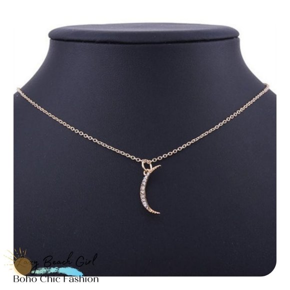 Jewelry - Beautiful Rhinestone Moon Necklace